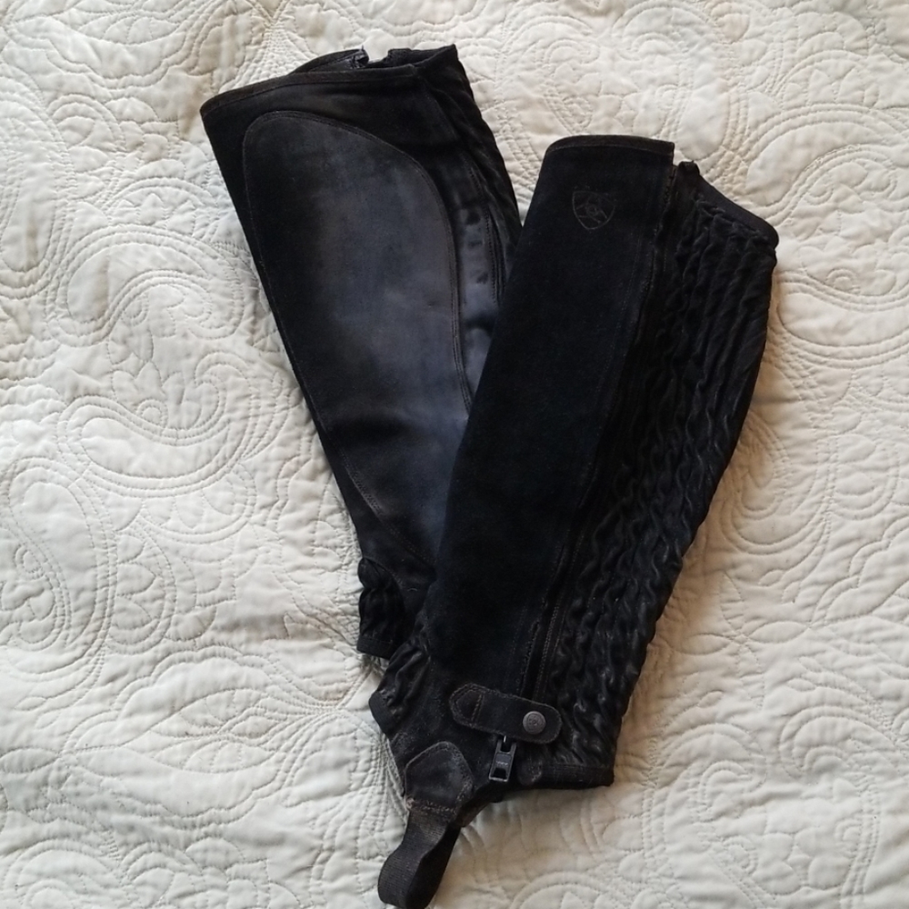 Ariat Suede Leather Half Chaps - L